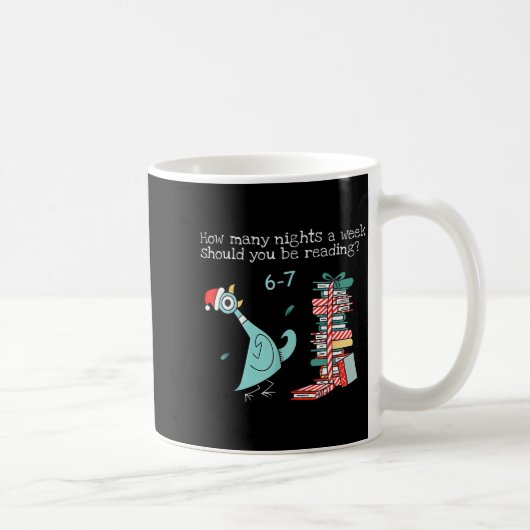 Mug Combien de nuits par semaine devriez-vous lire 6-7 (Droite)