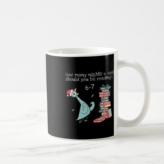 Mug Combien de soirs par semaine devriez-vous lire 6-7 (Droite)