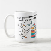 Mug Combien de soirs par semaine devriez-vous lire 6-7 (Gauche)