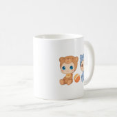 Mug Combinaison de jumeaux bébé ours chat (Devant droit)