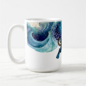 Mug Combinaison de plongée bleue Scuba Cat avec votre (Gauche)