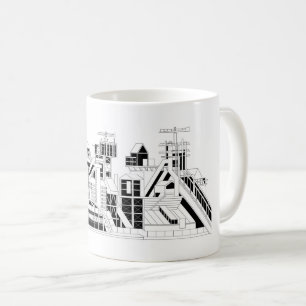 Mug Combinat métallurgique industriel silhouette 