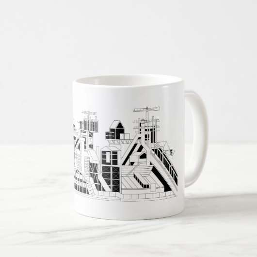 Mug Combinat métallurgique industriel silhouette (Devant droit)