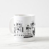 Mug Combinat métallurgique industriel silhouette (Devant gauche)