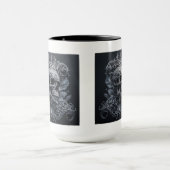Mug combiné à crâne orné, 15 oz (Centre)