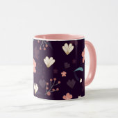 Mug combiné à motifs floraux (Devant droit)