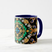 Mug combiné aux couleurs brésiliennes (Devant droit)