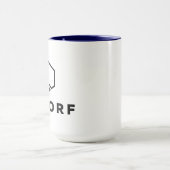 Mug combiné - Bleu de 15 oz (Centre)