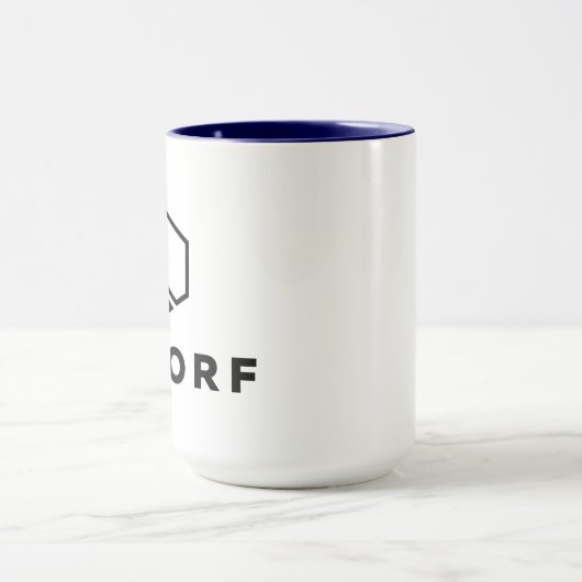 Mug combiné - Bleu de 15 oz (Centre)