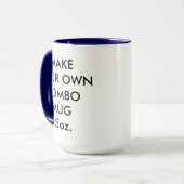 Mug combiné bleu marine personnalisé 15oz (Devant gauche)