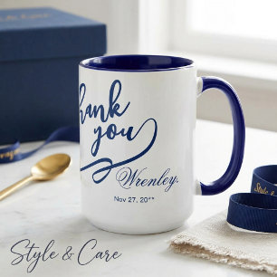 Mug Combiné de 45 cl Navy Stylé pour Offrir avec u