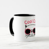 Mug combiné de chat cool (Devant gauche)