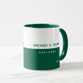 Mug combiné de profession avec nom - Concepteur (Devant droit)