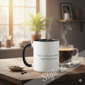 Mug Combiné graphique de citation de café personnalisé