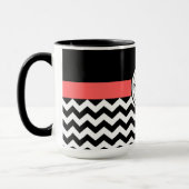 Mug combiné Monogrammé Chevron 15 Oz (Gauche)