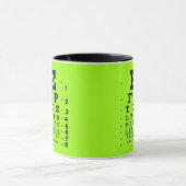 Mug Combiné vert et noir de diagramme d'oeil (Centre)