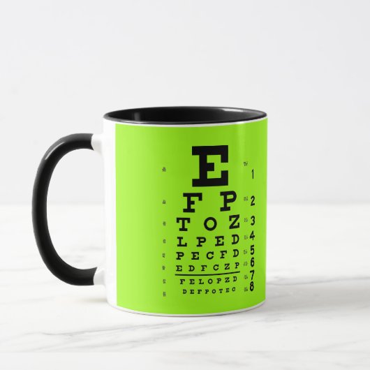 Mug Combiné vert et noir de diagramme d'oeil (Gauche)