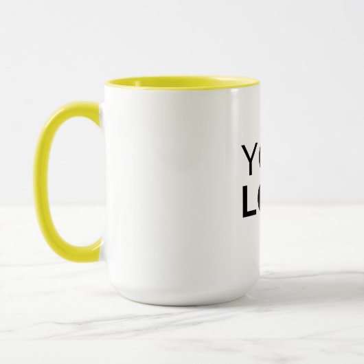 Mug combo - 15 oz, Jaune (Gauche)