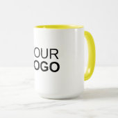 Mug combo - 15 oz, Jaune (Devant droit)
