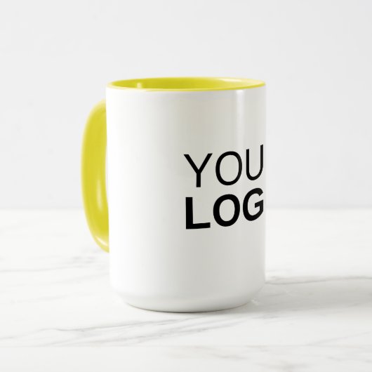 Mug combo - 15 oz, Jaune (Devant gauche)