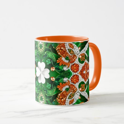 Mug combo aux couleurs irlandaises (Devant droit)