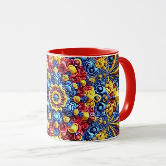 Mug combo aux couleurs roumaines (Devant droit)