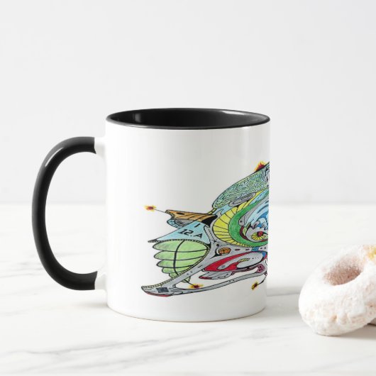 Mug Combo Avec Art De L'Espace 1 A.1 (Avec donut)