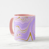 Mug combo : avec élégants accents violet et or (Devant gauche)