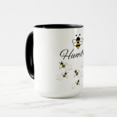 MUG COMBO BLANC JAUNE NOIR ABEILLE HUMBLE ABEILLE BOUR (Devant gauche)