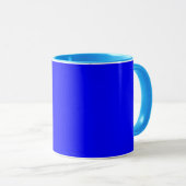 Mug combo bleu solide élégant (Devant droit)
