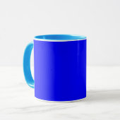 Mug combo bleu solide élégant (Devant gauche)