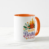 Mug Combo Bougie Joyeux Anniversaire (Devant droit)