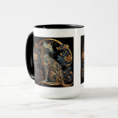 Mug Combo Chat Art Nouveau, 15 oz (Devant gauche)