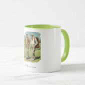 Mug Combo de Golfer Vintage personnalisé (Devant droit)