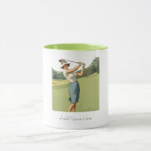 Mug Combo de Golfer Vintage personnalisé (Centre)