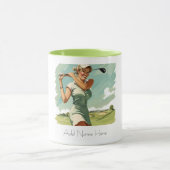 Mug Combo de Golfer Vintage personnalisé (Centre)