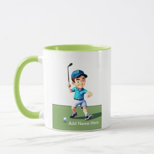 Mug Combo de Golfeur junior personnalisé (Gauche)