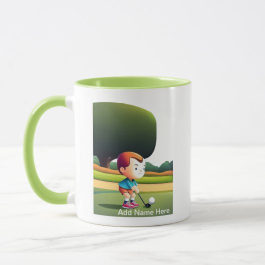 Mug Combo de Golfeur junior personnalisé (Gauche)
