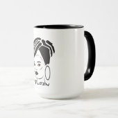 Mug Combo de la reine africaine cool (Devant droit)