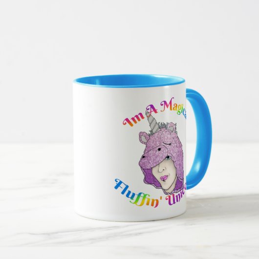 Mug combo de licorne magique Fluffin (Devant droit)