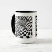 Mug combo du tunnel Op Art, 15 oz (Devant gauche)