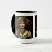 Mug Combo Femme Art Nouveau, 15 oz (Devant gauche)