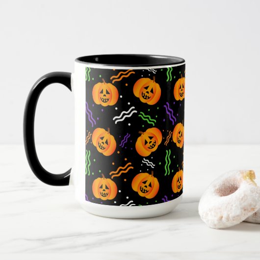 Mug Combo Festif Jack-O'-Lanterns (Avec donut)