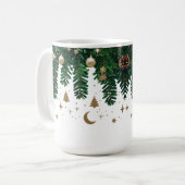 Mug Combo Feuillage d'Hiver Doré - Vert Premium (Devant gauche)