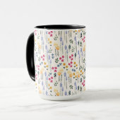 Mug Combo floral de printemps Motif de fleurs (Devant gauche)