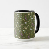Mug Combo floral de printemps Motif de fleurs (Devant droit)