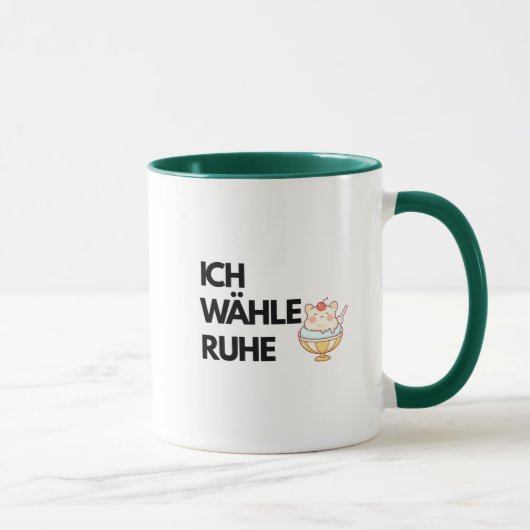 Mug Combo Ich Wähle Ruhe , Tasse à café Calme (Droite)