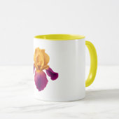 Mug Combo Jaune - Fleur d'Iris (Devant droit)