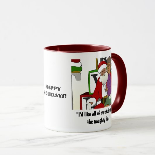 Mug Combo Liste Naughty (Devant droit)