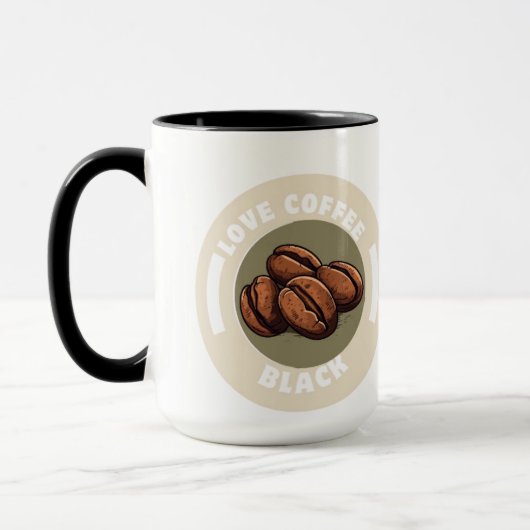 Mug Combo Mug, 15 oz, Love Coffee Black (Gauche)